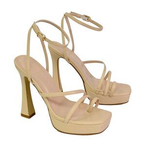 XY London Womens/Ladies Tessie Platform High Heel Sandals / Nude
